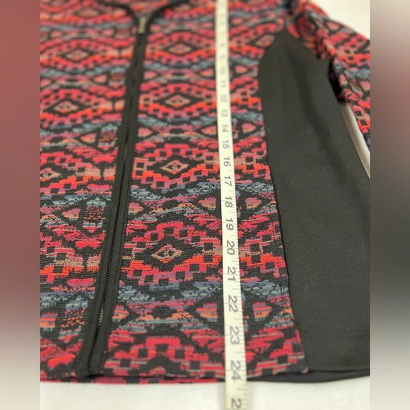 VIOLET B PETITE Long Sleeve Full Zip Aztec Embroidered Geometric Sweater PXL - Picture 14 of 14